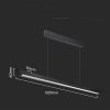Oprawa V-TAC LED linear SAMSUNG CHIP LIFUD driver 36W 100st CCT zwieszana 120cm czarna VT-7-35 3000K-4000K-6400K 2880lm 5 lat gw
